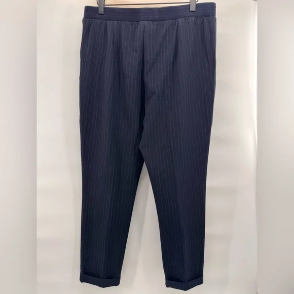 Women Casual Blue Strip Pants Medium - Picture 6 of 7